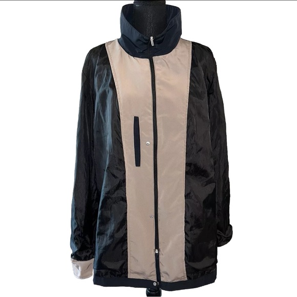 Plus Size 2X (18-20) Casual Winter Coat, Warm  Zip Up Jacket, Black Windbreaker - Picture 6 of 12